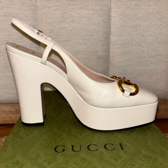 Authentic GUCCI Baby Leather Bit Slingback Pump - Picture 10 of 15